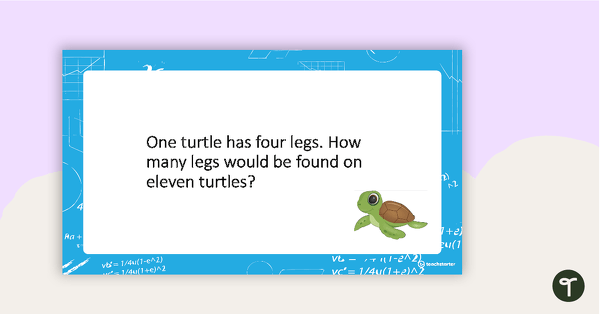 Multiplication Facts PowerPoint - Four Times Tables teaching resource