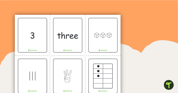 Go to Representations of Numbers 1-10 Flashcards teaching resource