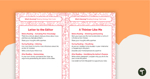Grade 6 Magazine - "What's Buzzing?" (Issue 1) Task Cards teaching resource