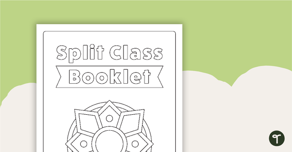 Split Class/Fast Finisher Booklet Front Cover - Mandalay Pattern 3 teaching resource