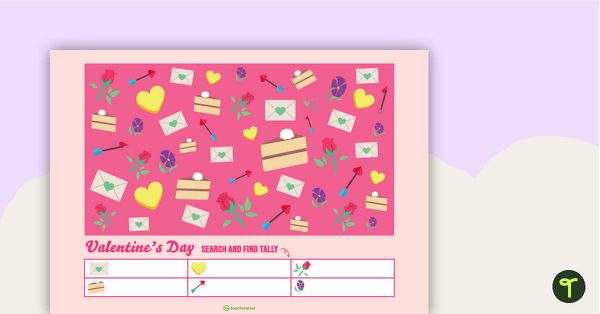预览图像放大e for Search and Find – Valentine's Day - teaching resource