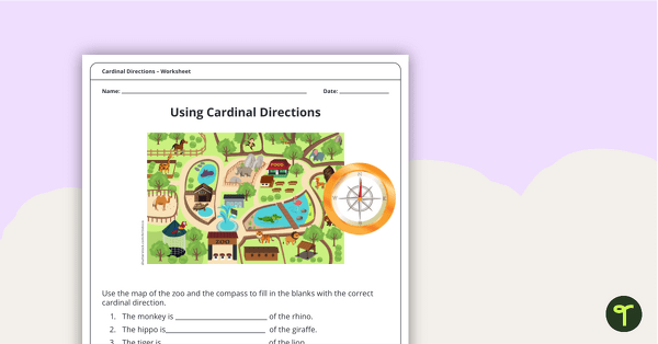 Go to Using Cardinal Directions – Worksheet teaching resource