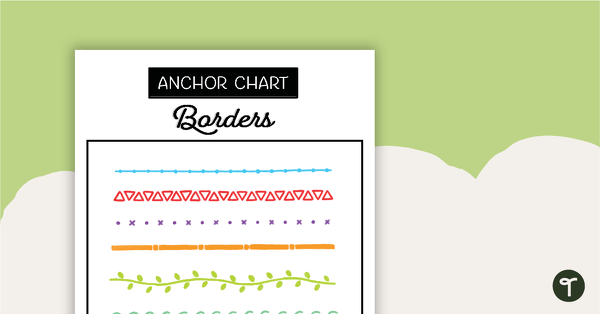 Anchor Chart Design Posters teaching resource