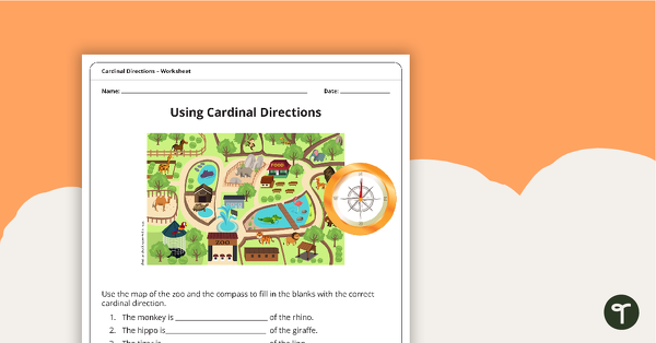 Image of Using Cardinal Directions – Worksheet
