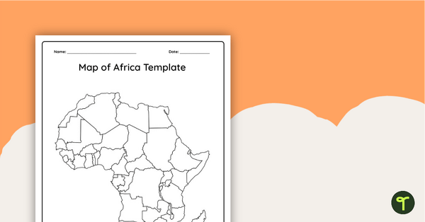 Go to Blank Map of Africa - Template teaching resource