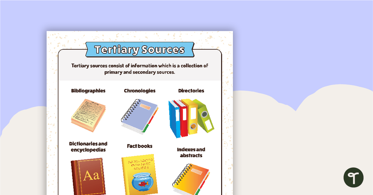Tertiary Sources Poster (Alternate Version) teaching resource