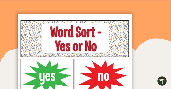 Preview image for Yes or No Question Cards – Word Attribute Sort - teaching resource