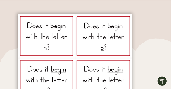 Yes or No Question Cards – Word Attribute Sort teaching resource
