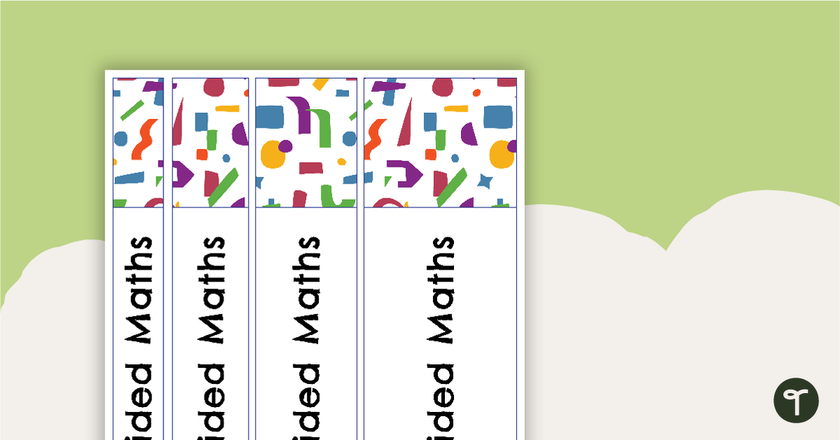 Guided Maths Folder – Cover and Dividers teaching resource