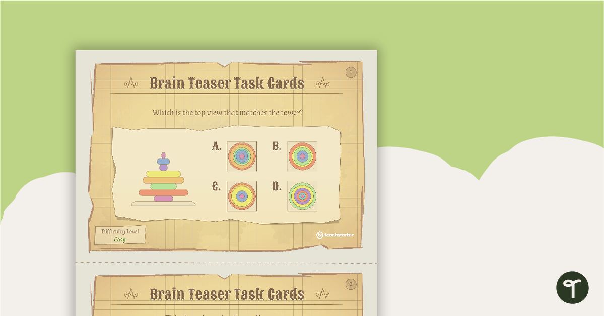 Visual Brain Teaser Task Cards teaching resource
