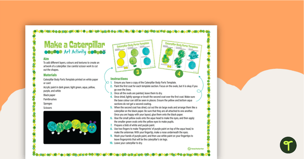 Preview image for Make a Caterpillar – Art Activity - teaching resource