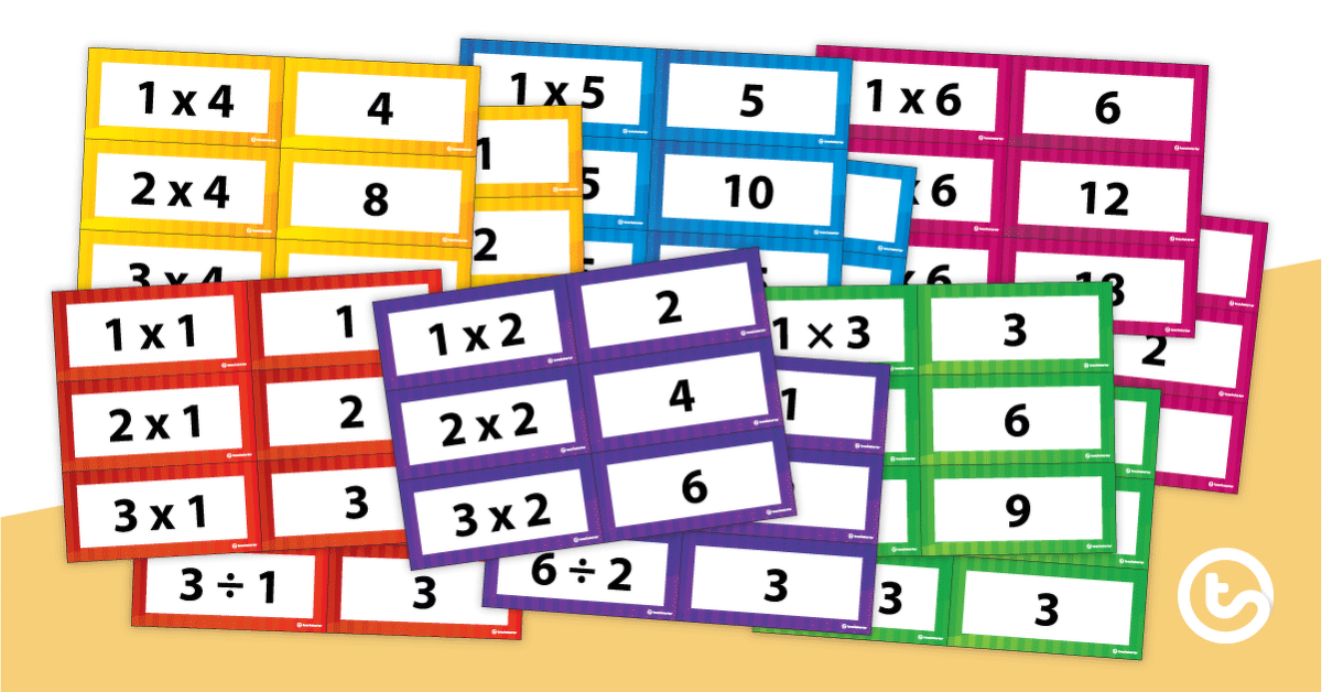 Multiplication and Division Facts Flashcards - Complete Set teaching resource