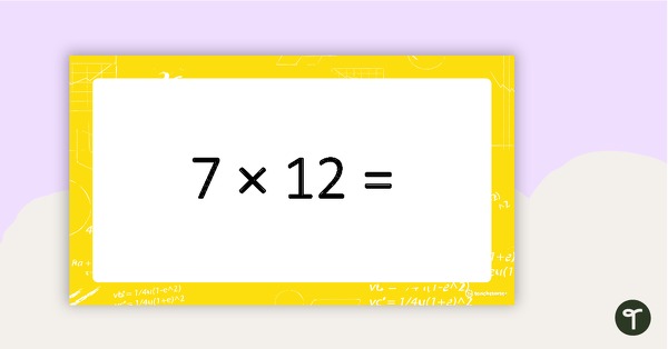 Multiplication Facts PowerPoint - Twelve Times Tables teaching resource
