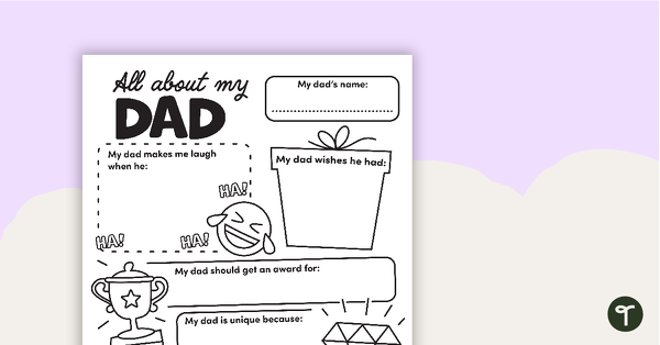 All About My Dad – Worksheet teaching resource