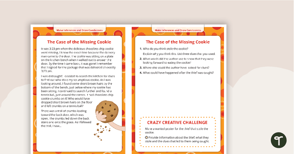 Go to Comprehension Task Cards - Draw Conclusions and Make Inferences teaching resource