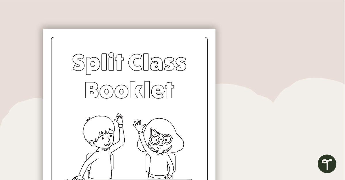 Split Class/Fast Finisher Booklet Front Cover - Students with Hands Up teaching resource