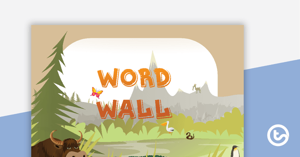 Animals - Word Wall Template teaching resource