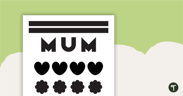 Mother's Day Silhouette Art Templates teaching resource