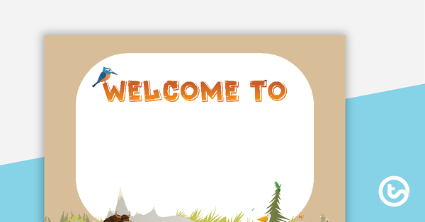 Animals - Welcome Sign and Name Tags teaching resource