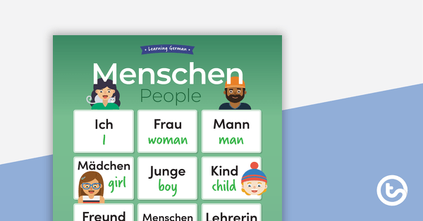 People – German Language Poster teaching resource