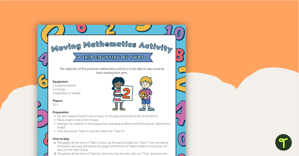 Preview image for Moving Mathematics Activity - Skip Counting By Twos - teaching resource