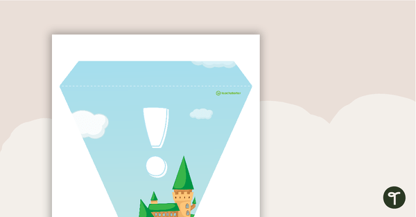 Fairy Tales and Castles - Letters and Number Bunting teaching resource