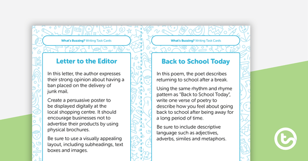 Year 4 Magazine - "What's Buzzing?" (Issue 2) Task Cards teaching resource