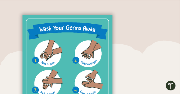 Wash Your Germs Away Hygiene Poster teaching resource