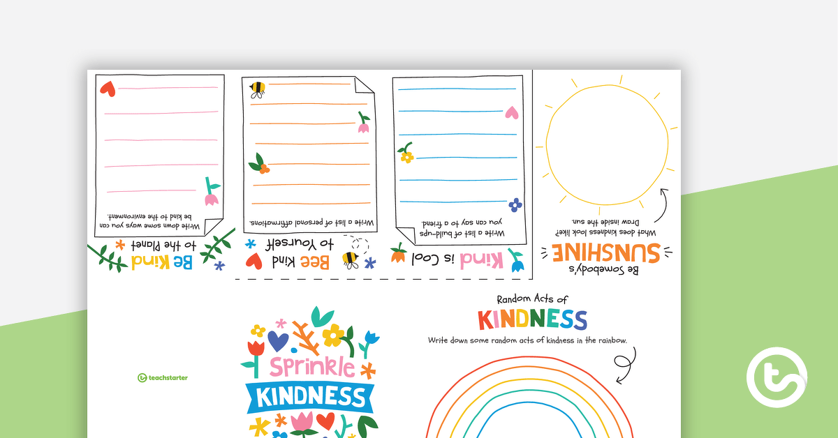Kindness Reflection Mini Booklet teaching resource