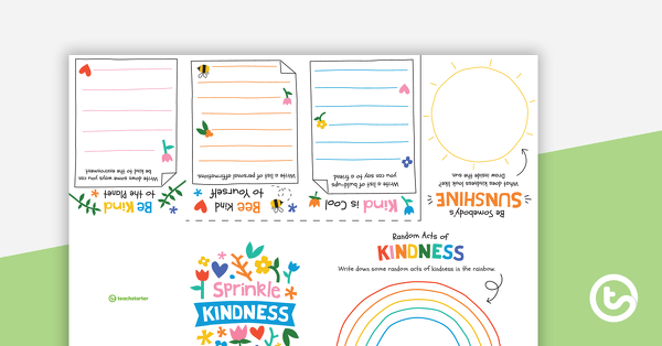 Kindness Reflection Mini Booklet teaching resource