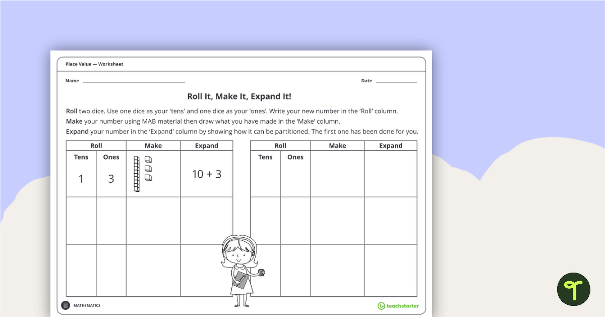 Roll and Record - 2 Dice {Differentiated}