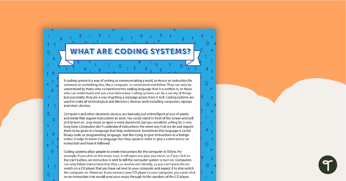 Preview image for Comprehension - What Are Coding Systems? - teaching resource