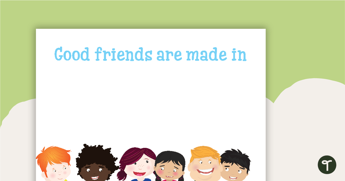 Good Friends - Welcome Sign and Name Tags teaching resource