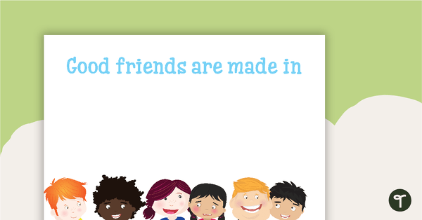 Go to Good Friends - Welcome Sign and Name Tags teaching resource