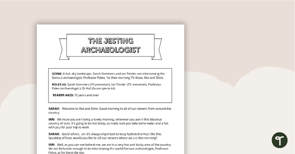 Preview image for Readers' Theatre Script - Jesting Archaeologist - teaching resource