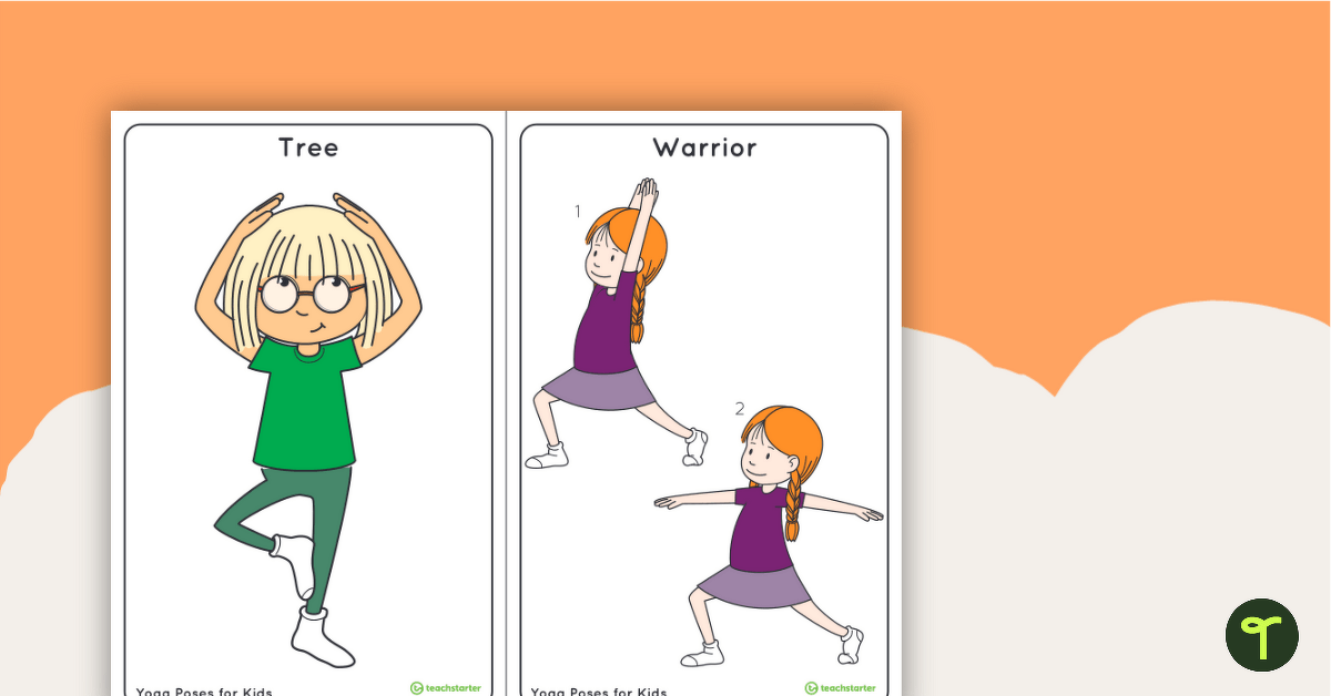 2225 yoga poses for kids task cards thumbnail 0