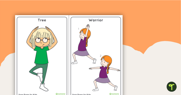 yoga poses for kids task cards teach starter