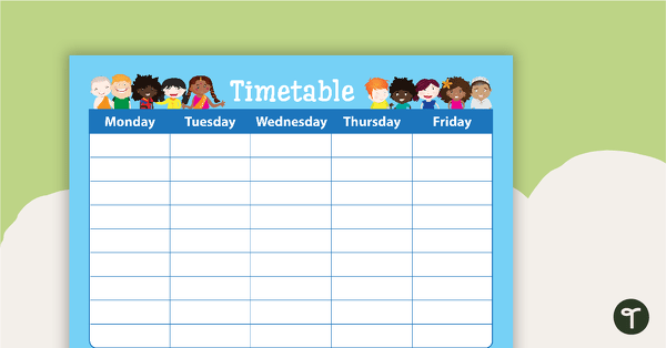 Good Friends - Weekly Timetable teaching resource