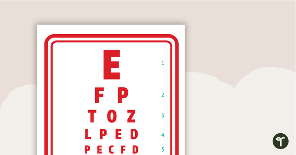 Go to Eye Chart Poster - Doctor's Surgery Imaginative Play teaching resource