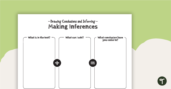 Making Inferences - Blank Template teaching resource