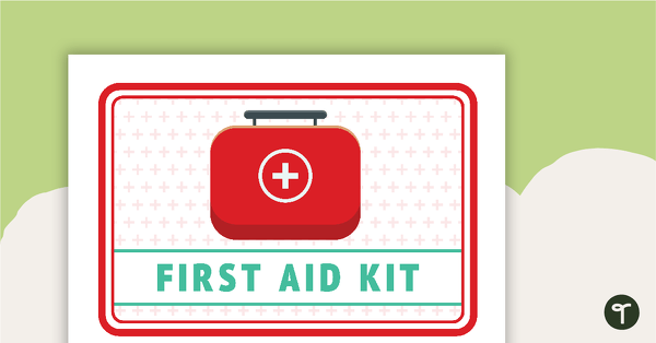 Go to First Aid Kit Label - Doctor's Surgery Imaginative Play teaching resource
