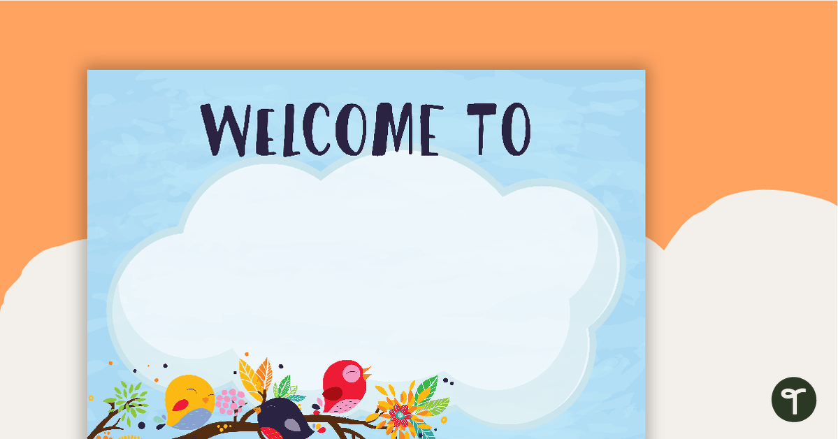 Preview image for Friends of a Feather - Welcome Sign and Name Tags - teaching resource