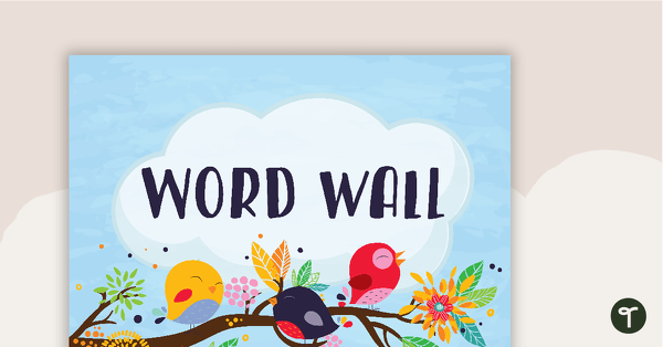 Go to Friends of a Feather - Word Wall Template teaching resource