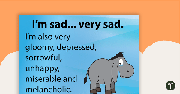Emotional Vocabulary - Sad Donkey teaching resource