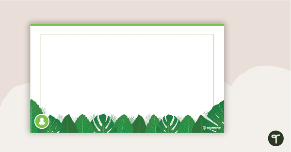 Lush Leaves White – PowerPoint Template teaching resource