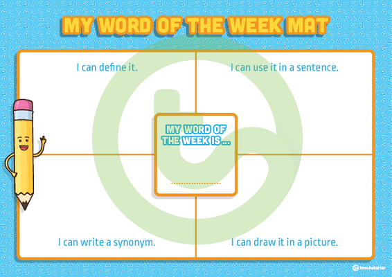 My Word of the Week Mat teaching resource