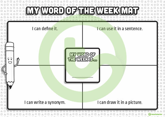 My Word of the Week Mat teaching resource