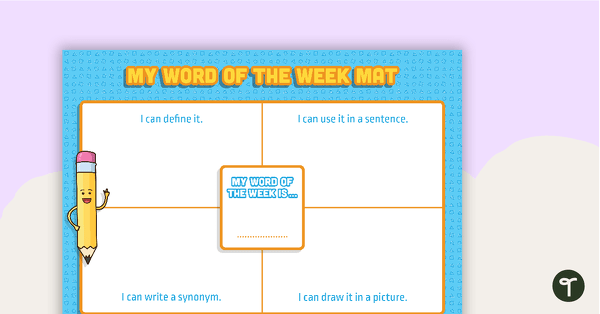 Preview image for My Word of the Week Mat - teaching resource