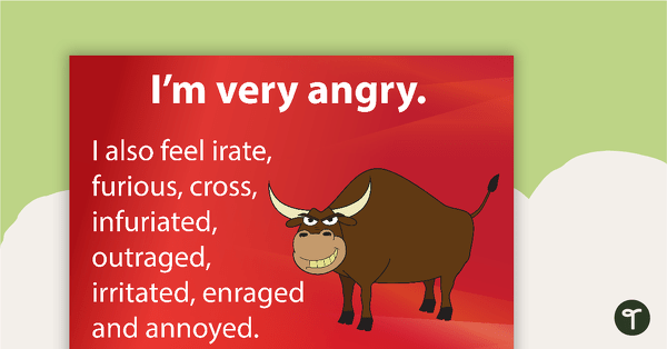 Emotional Vocabulary - Angry Bull teaching resource