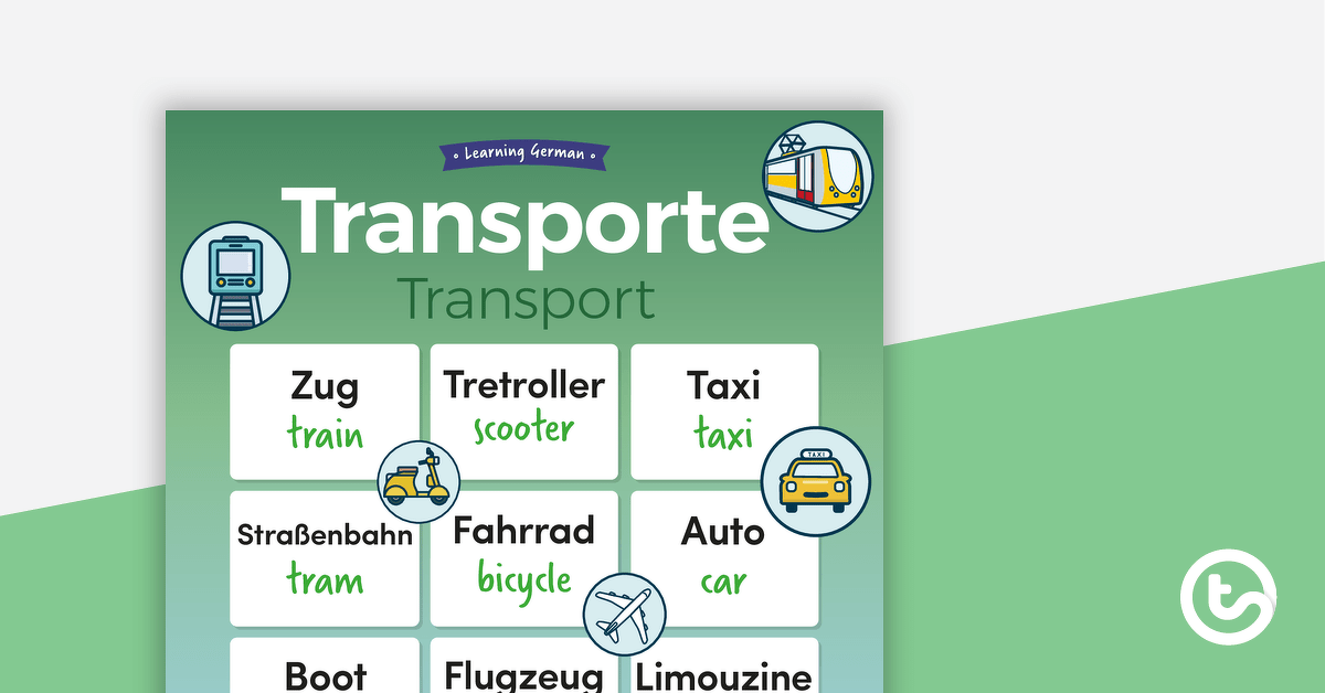 Transport – German Language Poster teaching resource